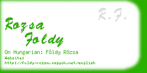 rozsa foldy business card